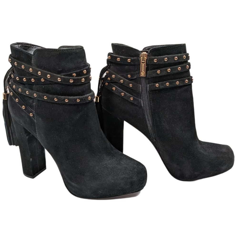 Jessica Simpson Black Suede Leather Uppers Boots